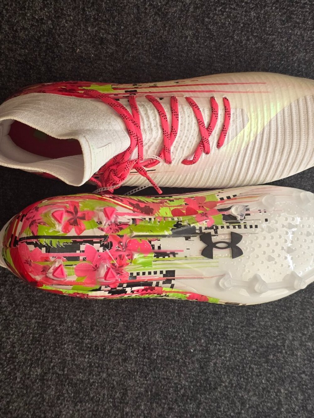 Under Armour Highlight Pro LE Lacrosse Cleats Unisex Size 15 Style 6005974 White